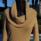 Cache $98 GOLD METALLIC OVERSIZE COLLAR Top NWT SUPER SOFT STRETCH XS/S/M/L
