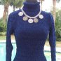 Cache LUXE $148 VELVET KRINKLE BURN-OUT Top NWT STRETCH MOC TURTLENECK XS/S/M/L