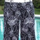 Cache HIBISCUS EMBROIDER WALKING BERMUDA CITY Short Dress Pant NWT 2/4/6/8/10/12