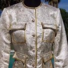 Cache $198 METALLIC BROCADE Top JACKET NWT GOLD/SILVER Lined EVENT EVENING Cache $198 METALLIC BROCADE Top JACKET NWT GOLD/SILVER Lined EVENT EVENING