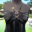 Cache $118 RUCHED EMBELLISHED HALTER Top NWT XS/S/M GEMSTONE CHAIN BUILT IN BRA Cache $118 RUCHED EMBELLISHED HALTER Top NWT XS/S/M GEMSTONE CHAIN BUILT IN BRA