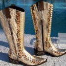 Donald Pliner $1500 WESTERN COUTURE METALLIC LEATHER BOOT Shoe NIB GAIL 5 5.5 6 Donald Pliner $1500 WESTERN COUTURE METALLIC LEATHER BOOT Shoe NIB GAIL 5 5.5 6