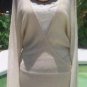 Cache $98 KNIT METALLIC PEEK-A-BOO FAUX WRAP Top NWT XS/S/M/L+ BANDED BOTTOM