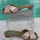 Donald Pliner $225 COUTURE SLIDE SANDAL METALLIC LEATHER Shoe NIB 6.5 FLAT