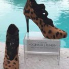 Donald Pliner $395 COUTURE EXOTIC HAIR CALF LEATHER Pump Shoe NIB ELASTIC