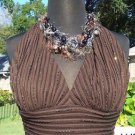 Cache $138 RUCHED OTTOMAN BEADED HALTER Top NWT 0/2 XS TUCK & ROLL DESIGN LINED Cache $138 RUCHED OTTOMAN BEADED HALTER Top NWT 0/2 XS TUCK & ROLL DESIGN LINED