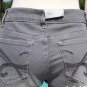 Cache $88 GRAY DENIM EMBELLISHED Jean Pant NWT CROP STRETCH 0/2/6/8/10 XS/S/M
