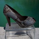 Donald Pliner $400 COUTURE PYTHON LEATHER Shoe Pump NIB 5.5 6 PEEP-TOE PLATFORM