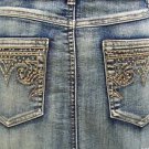 Cache $138 Denim RHINESTONE CROWN Skirt NWT 8/10 M STRETCH 5 POCKET DESIGN Cache $138 Denim RHINESTONE CROWN Skirt NWT 8/10 M STRETCH 5 POCKET DESIGN