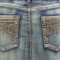 Cache $138 Denim RHINESTONE CROWN Skirt NWT 8/10 M STRETCH 5 POCKET DESIGN