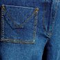 Cache $128 DENIM CROP GAUCHO Jean Pant NWT 4/6/8 S/M SWAROVSKI Crystal Trim