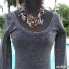 Cache $$$ CHARCOAL METALLIC STRETCH PLUNG NECK Top NWT M/L EVENT WORK Cache $$$ CHARCOAL METALLIC STRETCH PLUNG NECK Top NWT M/L EVENT WORK