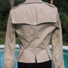 Cache $148 DENIM FRONT ZIPPER Top JACKET NWT 0/2/4/6 XS/S UNIQUE BACK STRETCH