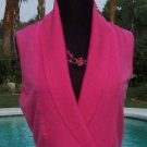 Cache $98 100% WOOL FAUX WRAP PLUNGING V NECK Tunic Top NWT RIB KNIT TRIM Cache $98 100% WOOL FAUX WRAP PLUNGING V NECK Tunic Top NWT RIB KNIT TRIM