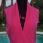 Cache $98 100% WOOL FAUX WRAP PLUNGING V NECK Tunic Top NWT RIB KNIT TRIM