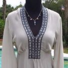 Cache LUXE $158 SILK METALLIC BEAD Top NWT 0/2/4/6/8/12 PEASANT EMPIRE TULIP
