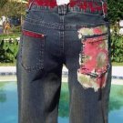 Cache Denim $158 HAND PAINTED STRETCH Jean Pant NWT VELVET BURN-OUT TRIM Cache Denim $158 HAND PAINTED STRETCH Jean Pant NWT VELVET BURN-OUT TRIM