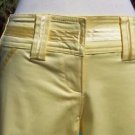 Cache $88 YELLOW SELF-BELT CROP CAPRI Pant NWT 2/4/6 S STRETCH Cache $88 YELLOW SELF-BELT CROP CAPRI Pant NWT 2/4/6 S STRETCH