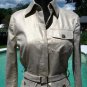 Cache $168 METALLIC LINEN BLEND Jacket + BELT NWT XS/S LIGHT GOLD STRETCH