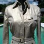 Cache $168 METALLIC LINEN BLEND Jacket + BELT NWT XS/S LIGHT GOLD STRETCH