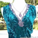 Cache $98 CRUSHED GREEN VELVET LAVENDER LACE BEADS CAMI Top NWT XS/S Cache $98 CRUSHED GREEN VELVET LAVENDER LACE BEADS CAMI Top NWT XS/S