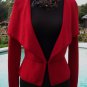 Cache $128 RIB KNIT Top JACKET Shrug NWT XS/S/M/L STRETCH DARK RED WEAR ALL YEAR