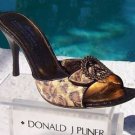 Donald Pliner $325 COUTURE FRENCH LEOPARD TAPESTRY LEATHER SLIDE Shoe NIB 10.5 Donald Pliner $325 COUTURE FRENCH LEOPARD TAPESTRY LEATHER SLIDE Shoe NIB 10.5