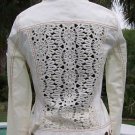 Cache $178 CROCHET PEEK-A-BOO STRETCH JACKET Top NWT IVORY COTTON SPANDEX~ Cache $178 CROCHET PEEK-A-BOO STRETCH JACKET Top NWT IVORY COTTON SPANDEX~