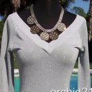 Cache $98 LUXE METALLIC DOUBLE PLUNGING V NECK Top NWT XS/S/M/L STRETCH Cache $98 LUXE METALLIC DOUBLE PLUNGING V NECK Top NWT XS/S/M/L STRETCH