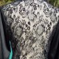 Cache LUXE $158 LACE BACK RHINESTONE BUTTONS Top NWT 0/2/4 XS SATIN BODY
