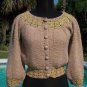 Cache LUXE $168 METALLIC CASHMERE WOOL BLEND Top NWT S/M STRETCH