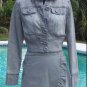 Cache $98 GRAY Denim WRAP RUCHED Skirt NWT 0/2/4/6/8/10/12 STRETCH WEAR ALL YEAR