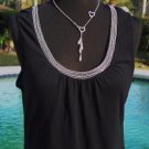 Cache $$$ STRETCH CHAIN EMBELLISHED Cami TEE Top NWT XS/S WEAR ALL YEAR Cache $$$ STRETCH CHAIN EMBELLISHED Cami TEE Top NWT XS/S WEAR ALL YEAR