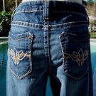 Cache $98 DENIM BUTTON EMBELLISHED Jean Pant NWT CROP STRETCH 0/2/6/8/10/12