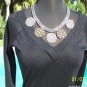 Cache $98 LUXE METALLIC DOUBLE PLUNGING V NECK  Top NWT XS/S/M STRETCH