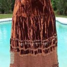 Cache $168 SEQUIN BEAD PEEK-A-BOO LACE VELVET Skirt BOHO NWT 0/2/4/6/8 LINED