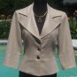 Cache $178  ALMOND METALLIC  LINEN BLEND  COAT Jacket Top NWT XS/S LINED