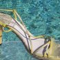 Stuart Weitzman $270 COUTURE LIZZARD LEATHER Shoe Sandal NIB 8 STRAPY SEXY EVENT