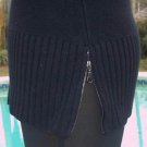 Cache $98 SIDE ZIPPERS RIB KNIT TURTLE NECK Top NWT COTTON SILK BLEND STRETCH