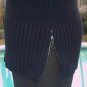 Cache $98 SIDE ZIPPERS RIB KNIT TURTLE NECK Top NWT COTTON SILK BLEND STRETCH
