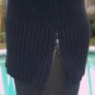 Cache $98 SIDE ZIPPERS RIB KNIT TURTLE NECK Top NWT COTTON SILK BLEND STRETCH