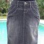 Cache $98 Denim BLACK WASH RHINESTONE STUD DETAIL Skirt NWT STRETCH YUMMY