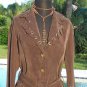 Cache $138 WHIP STITCH REMOVABLE SELF-BELT Jacket Top NWT 0/2/4 XS/S STRETCH