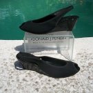 Donald Pliner $225 COUTURE BLACK MESH PATENT LEATHER WEDGE Shoe NIB PEEP-TOE