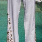 Cache $188 DENIM MULTI EMBELLISHED Jean Pant NWT 0/2/6/8/10 XS/M STRETCH