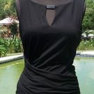 Cache $168 DAY EVENT DRESS NWT LINED STRETCH KEY HOLE FRONT METAL BAR FAUX WRAP Cache $168 DAY EVENT DRESS NWT LINED STRETCH KEY HOLE FRONT METAL BAR FAUX WRAP