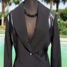 Cache $198 TUXEDO pLEATHER TRIM Top JACKET NWT 2/4/6 LINED CLASSIC BLING Cache $198 TUXEDO pLEATHER TRIM Top JACKET NWT 2/4/6 LINED CLASSIC BLING