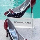 Donald Pliner $295 COUTURE PERFORATED METALLIC PATENT LEATHER Pump Shoe NIB 10 Donald Pliner $295 COUTURE PERFORATED METALLIC PATENT LEATHER Pump Shoe NIB 10