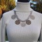 Cache $98 SILVER METALLIC STRETCH Turtle Neck Top NWT XS/S YUMMY SOFT