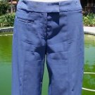 Cache $128 FLAT FRONT ZIPPER STRETCH SELF BELT Pant NEW 2/4/6 XS/S PERIWINKLE Cache $128 FLAT FRONT ZIPPER STRETCH SELF BELT Pant NEW 2/4/6 XS/S PERIWINKLE